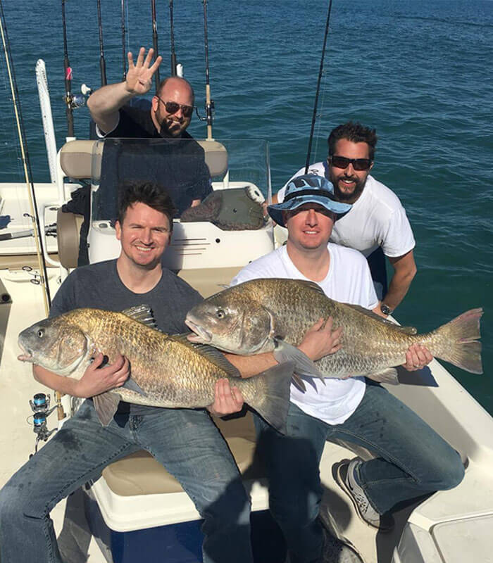 Deep Sea Fishing Charter - Men Holding Black Drum